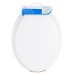 Ginsey Elongated Soft Toilet Seat with Plastic Hinges  Desert White - B000CBO2AQ